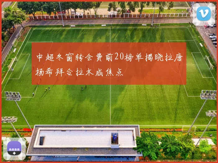 中超冬窗转会费前20榜单揭晓拉唐杨希拜合拉木成焦点